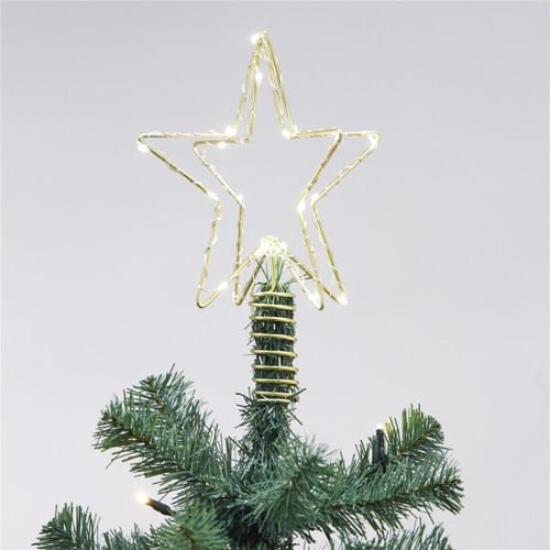 3D-julstjärna m/LED och kontakt för julgran 25 x 19 x 19 cm