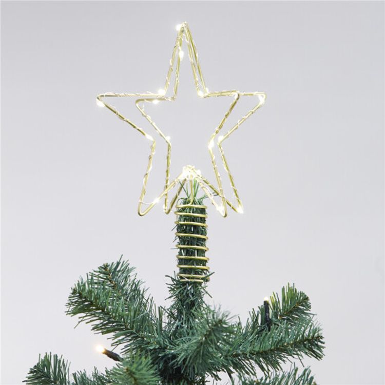 3D-julstjärna m/LED och kontakt för julgran 25 x 19 x 19 cm