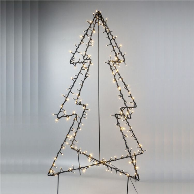 Metaljulgran 120 cm med 130 st. LED-lampor