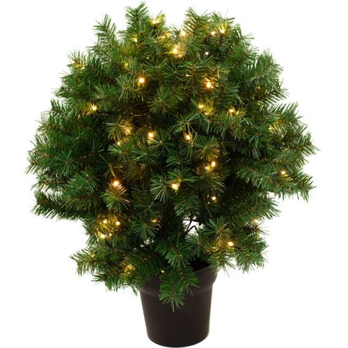 Konstgjord julgran klotformad i kruka, höjd 70 cm, 120 LED-lampor. 230 volt