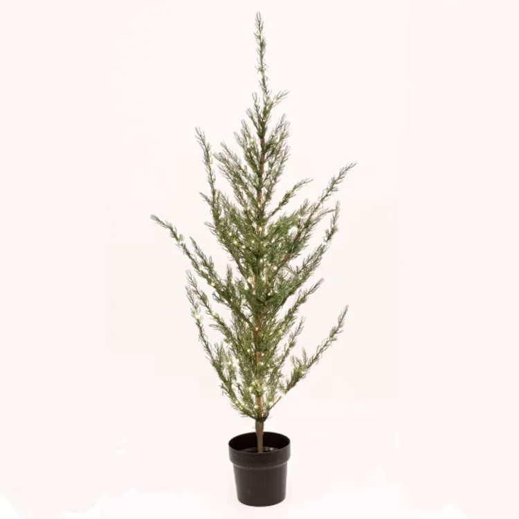 Konstgjort cederträd i kruka, höjd 120 cm, 140 LED-lampor. 230 volt