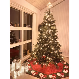 Julgran plast PE/PVC "LIFA", Klass A+, 260x170 cm m/LED och stjärna