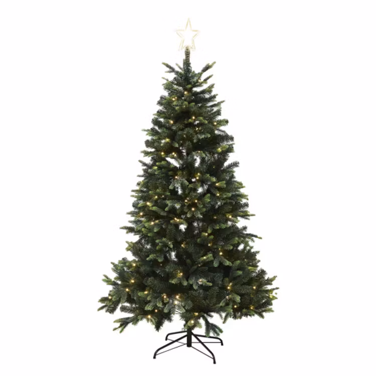 Julgran plast PE/PVC "LIFA", Klass A+, 260x170 cm m/LED och stjärna