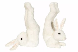 Hare Workout Vit 14x26x34cm. Par. Förbeställning