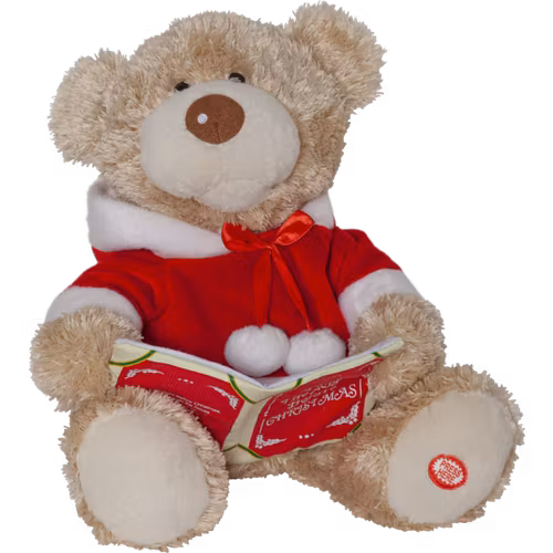 Julbjörn som rör på kroppen och mun