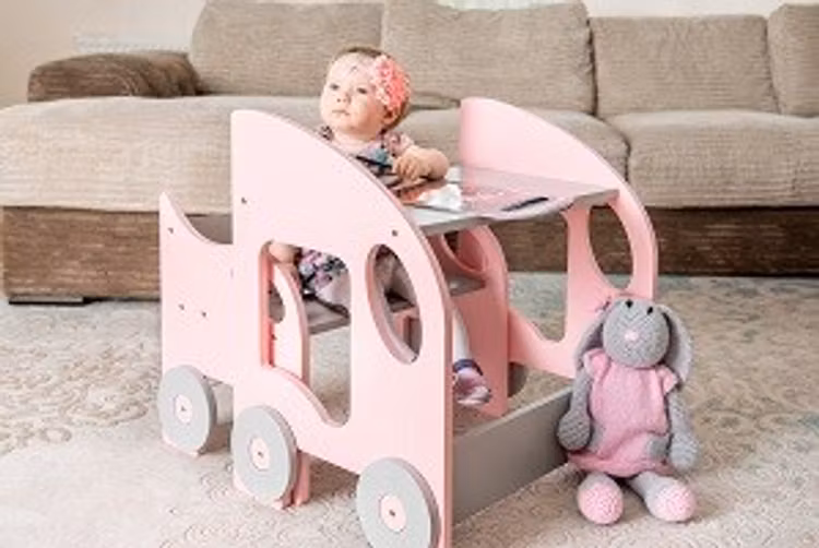 Barnbord med stol, Montessori lärande bord