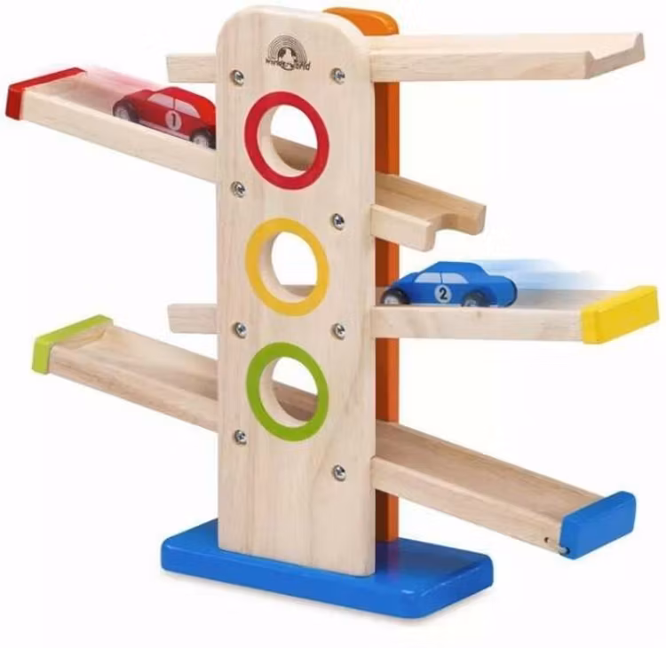 Bollspår med racerbilar