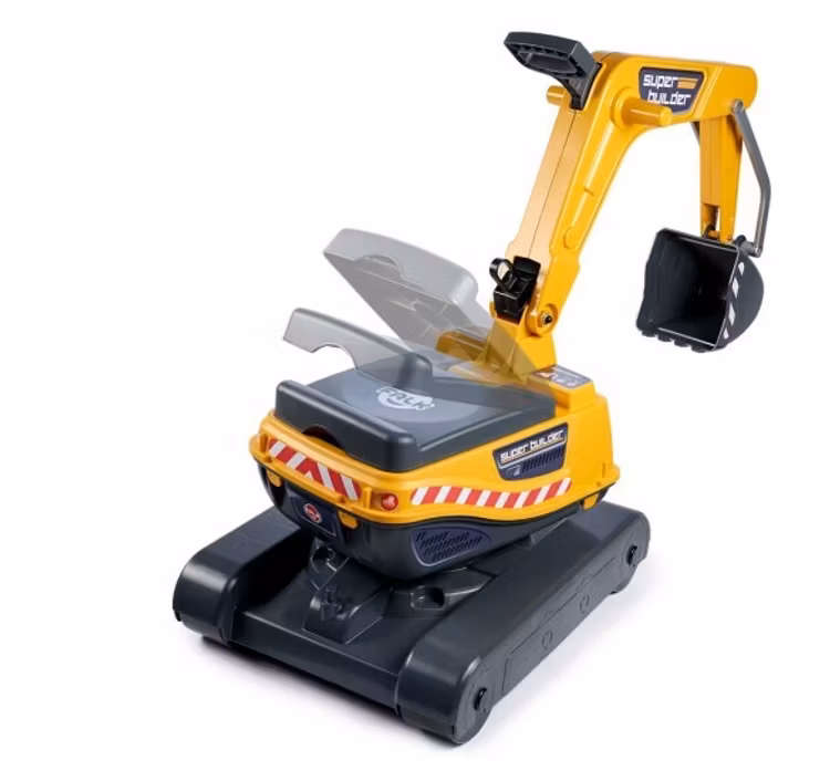 Grävmaskin superbyggare med släp