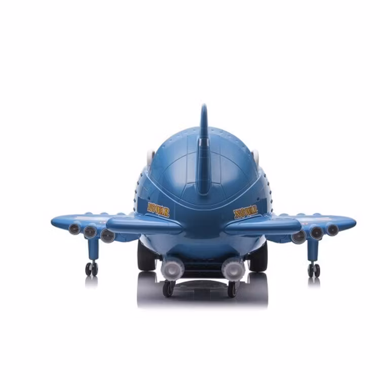 Elflygplan, belysning, fjärrkontroll, kanon, 2x6V blå