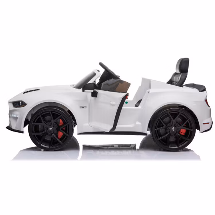 Elbil Ford Mustang 2 x 12V-batteri, 24V-output, EVA-hjul, PU-lädersäte