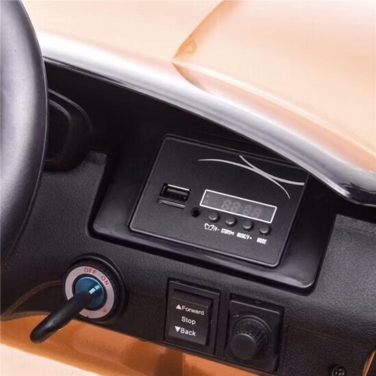 Elbil McLaren GT 12V7AH, EVA-hjul, lädersäte, BT, spraymålad koppar