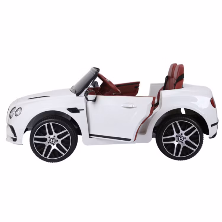 Elbil Bentley 2 personer, 2x6V, vit, EVA-hjul