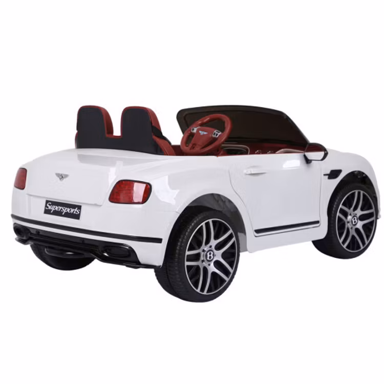 Elbil Bentley 2 personer, 2x6V, vit, EVA-hjul