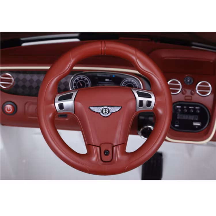 Elbil Bentley 2 personer, 2x6V, vit, EVA-hjul