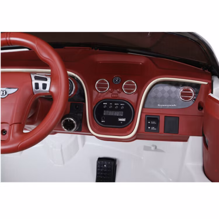 Elbil Bentley 2 personer, 2x6V, vit, EVA-hjul