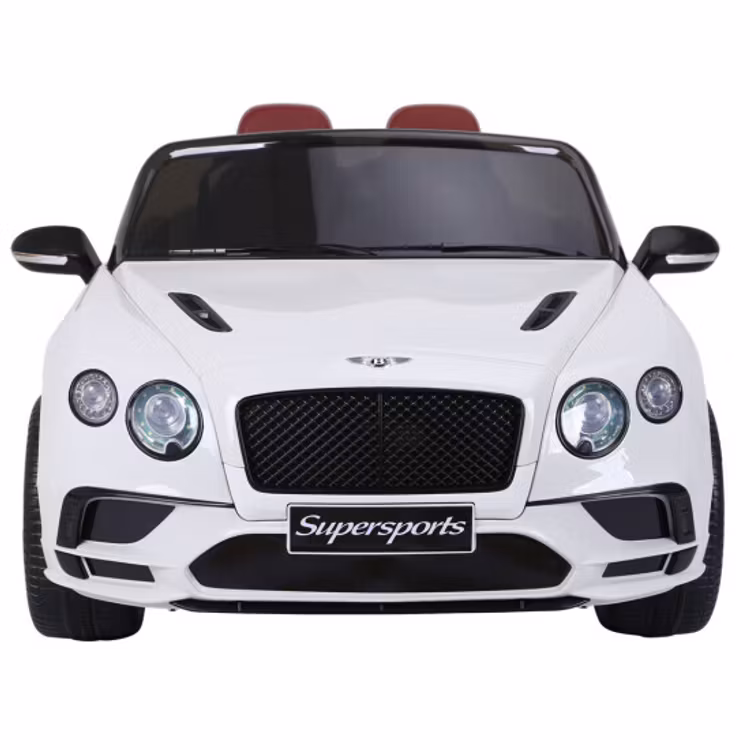 Elbil Bentley 2 personer, 2x6V, vit, EVA-hjul