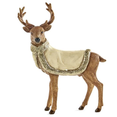 STAND.DEER W/CAPE TT CRM/CHAMP 24CM.