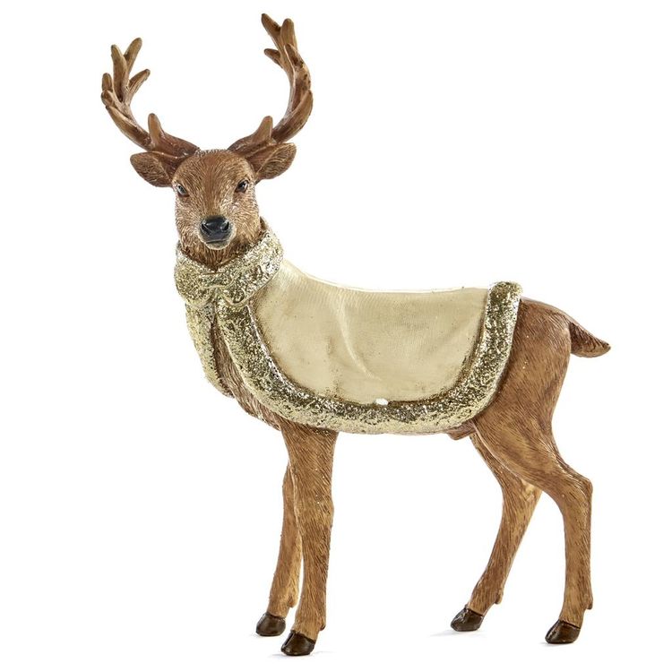 STAND.DEER W/CAPE TT CRM/CHAMP 24CM.