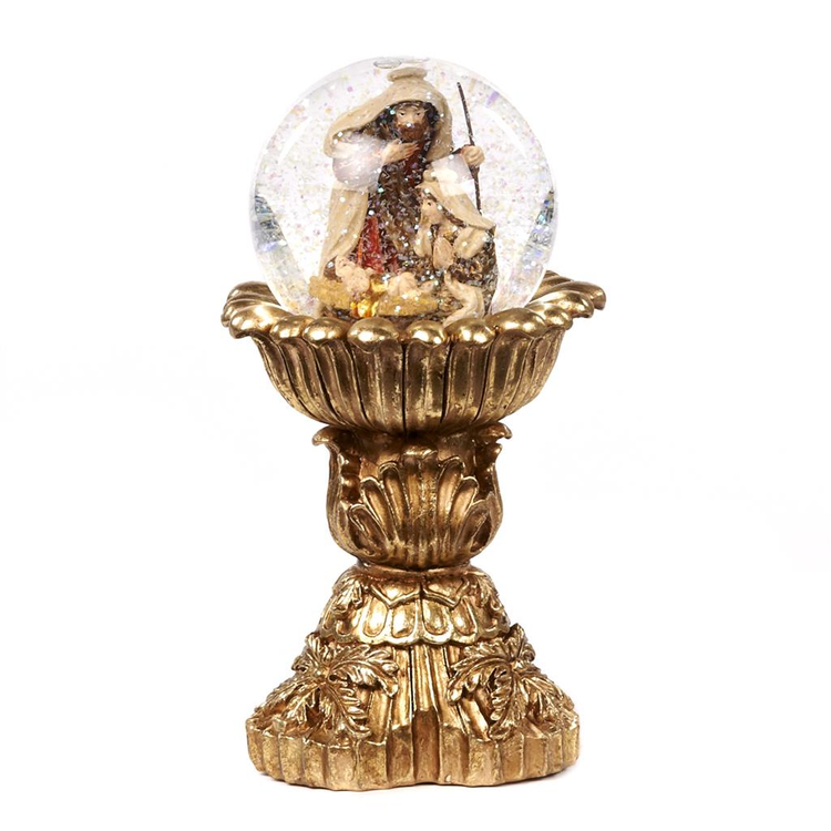 HOLY FAMILY IN DOME TT GLD 25,5CM.