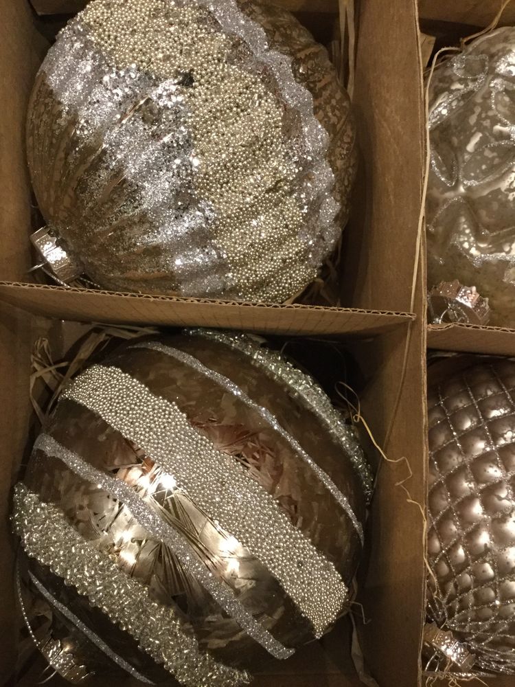 Julgransdekoration. 12 cm. Gl. Ball.6 piece