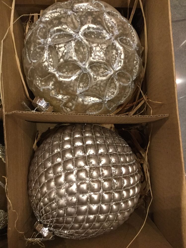 Julgransdekoration. 12 cm. Gl. Ball.6 piece