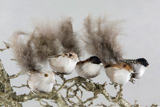 Fågel/Clip Naturmix 13cm. 5/set