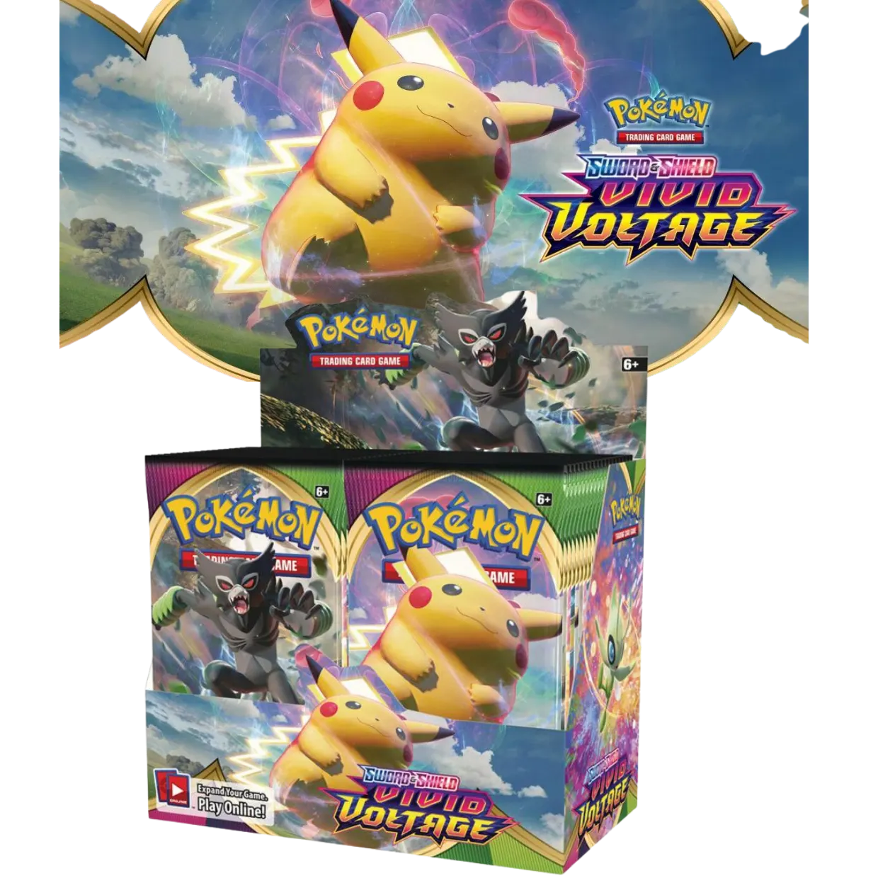 ポケモン ポケカ Vivid voltage box Pokemon Vivid Voltage booster box Åpnes Live Twitch - Pokecandy