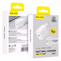 Blavec Wall charger BC-7 Type C - PD QC 45W + kabel USB C - C