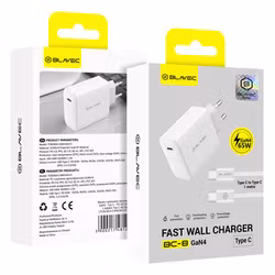 Blavec Wall charger Type C - PD QC 65W + Cabel USB C - C