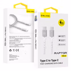 Blavec Cable Raptor braided - Type C to Type C - PD 60W 3A 1 metre Apple CarPlay/Android Auto Vit