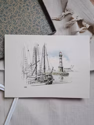 Vintage grafiskt tryck av Ebbe Fog