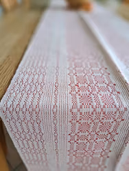 Vintage vävd textil, oklippt (ca 4,75m)