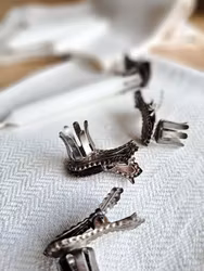 Vintage julgransljushållare, 4 styck