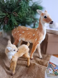 Vintage rådjur med kid