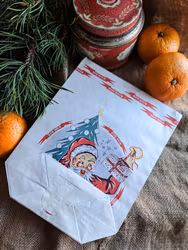 Vintage liten papperspåse God Helg