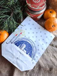 Vintage liten papperspåse God Helg