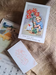 Vintage kort God Jul och Gott Nytt År, 2 styck