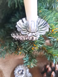 Vintage julgransljushållare Kotte, 8 styck