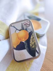 Pastiller Citron i plåtask, assorterat, 1 styck