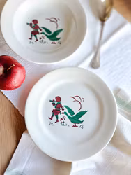 Barnset med tallrik och skål, Gefle Porslinsfabrik