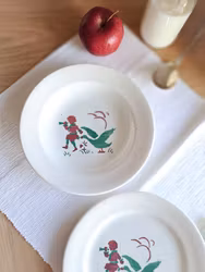 Barnset med tallrik och skål, Gefle Porslinsfabrik