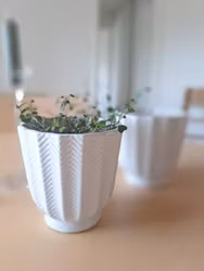 Krukor med fiskbensmönster, 2 styck