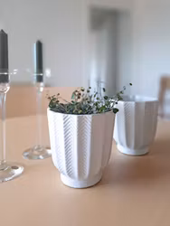 Krukor med fiskbensmönster, 2 styck