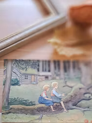 Kort Resan till landet Längesen illustrerat av Elsa Beskow