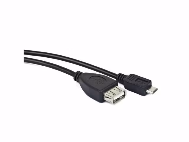 undefinedUSB MICRO(M)->USB-A(F) 2.0 KABEL 0.15M OTG SVART OEM LANBERGundefined