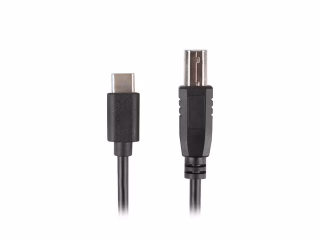 undefinedUSB-C(M)->USB-B(M) 2.0 KABEL 1.8M SVART LANBERGundefined