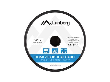 HDMI M/M V2.0 KABEL 100M OPTISK SVART AOC LANBERG