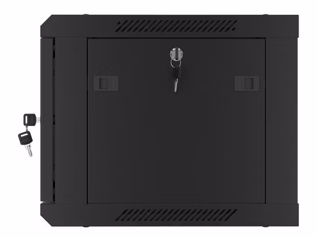 RACKSKÅP 19" VÄGGMONTERAT 6U/600X450 FÖR SJÄLVMONTERING MED METALLDÖRR SVART LANBERG (FLAT PACK)