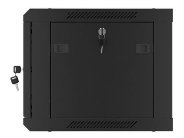 RACKSKÅP 19" VÄGGMONTERAT 6U/600X450 FÖR SJÄLVMONTERING MED METALLDÖRR SVART LANBERG (FLAT PACK)