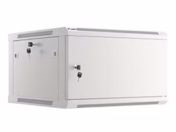 RACKSKÅP 19" VÄGGMONTERAT 6U/600X600 FÖR SJÄLVMONTERING MED METALLDÖRR GRÅ LANBERG (FLAT PACK)